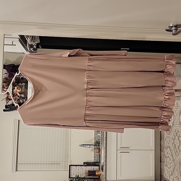 NWT To My Lovers Taupe Tie Dress - Picture 7 of 9